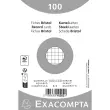 Paquet 100 fiches sous film - bristol quadrill&eacute; 5 x 5 non perfor&eacute; - 100 x 150 mm - Blanc - Exacompta 