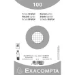 Paquet 100 fiches sous film - bristol quadrillé 5x5 non perforé 125x200mm - Blanc - EXACOMPTA