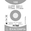Paquet 100 fiches sous film - bristol quadrill&eacute; 5 x 5 non perfor&eacute; 105 x 148 mm - Blanc - Exacompta 