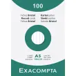 Étui de 100 fiches - bristol ligné non perforé 148x210mm - Blanc - EXACOMPTA