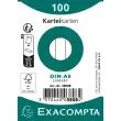 Paquet 100 fiches sous film - bristol lign&eacute; non perfor&eacute; 55x74mm - Blanc - EXACOMPTA 