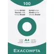 Étui de 100 fiches - bristol ligné non perforé 210x297mm - Blanc - EXACOMPTA
