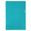 Etui carton de 100 pochettes coin PVC lisse haute r&eacute;sistance 13/100e - A4 - Vert - Exacompta 