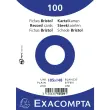 Paquet 100 fiches sous film - bristol uni non perfor&eacute; - 105 x 148 mm - Blanc - Exacompta 