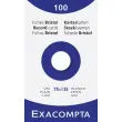 &Eacute;tui de 100 fiches - bristol uni non perfor&eacute; 75x125mm - Blanc - EXACOMPTA 