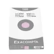 Étui de 100 fiches - bristol quadrillé 5x5 non perforé 148x210mm - Rose - EXACOMPTA