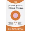 &Eacute;tui de 100 fiches - bristol quadrill&eacute; 5x5 non perfor&eacute; 75x125mm - Couleurs assorties - EXACOMPTA 