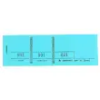Bloc passe-partout 100 feuillets num&eacute;rot&eacute;s de 3 volets - Format 4,8x15 cm - Bleu - EXACOMPTA 