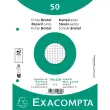 Paquet 50 fiches sous film - bristol quadrillé 5 x 5 perforé 170 x 220 mm - Blanc - Exacompta