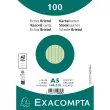 Paquet 100 fiches sous film - bristol ligné non perforé 148x210mm - Vert - EXACOMPTA