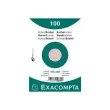 Paquet 100 fiches sous film - bristol lign&eacute; non perfor&eacute; 105x148mm - Rose - EXACOMPTA 