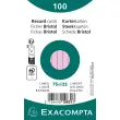 Paquet 100 fiches sous film - bristol lign&eacute; non perfor&eacute; 75x125mm - Rose - EXACOMPTA 