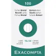 &Eacute;tui de 100 fiches - bristol lign&eacute; non perfor&eacute; 75x125mm - Blanc - EXACOMPTA 