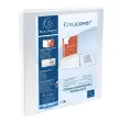 Classeur personnalisable rigide 2 poches KreaCover - 4 anneaux en D 16mm - A4 maxi - Blanc - EXACOMPTA 