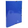 Classeur à élastiques 2 anneaux 15mm Iderama - A4 - Bleu foncé - EXACOMPTA