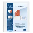 Classeur PP personnalisable Kreacover - 2 anneaux en D 25mm - A4 maxi - Blanc - EXACOMPTA 