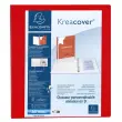 Classeur PP personnalisable Kreacover - 4 anneaux en D 40mm - A4 maxi - Rouge - EXACOMPTA 