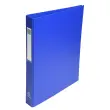 Classeur rembordé polypropylène 4 anneaux ronds de 25mm sur 3eme de couverture - Bleu - EXACOMPTA