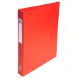 Classeur rembord&eacute; polypropyl&egrave;ne 4 anneaux ronds de 25mm sur 3eme de couverture - Rouge - EXACOMPTA 