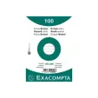 Paquet 100 fiches sous film - lign&eacute; non perfor&eacute; - 105 x 148 mm - Blanc - Exacompta 