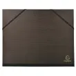 Carton &agrave; dessin kraft noir vernis avec &eacute;lastiques 26x33 cm - Pour formats A4 et 24x32 cm - Noir - EXACOMPTA 