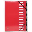 Trieur Harmonika Iderama 12 compartiments - Rouge - EXACOMPTA 