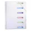 Trieur polypropyl&egrave;ne 3 rabats 6 compartiments Chromaline - A4 - Incolore - EXACOMPTA 