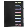 Trieur polypropylène 3 rabats 8 compartiments OPAK - Noir - EXACOMPTA