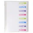 Trieur polypropylène 3 rabats Chromaline 8 compartiments - Incolore - EXACOMPTA