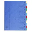 Trieur extensible Harmonika sans élastique fenêtres imprimées 12 compartiments - A4 - Bleu - EXACOMPTA