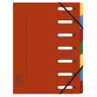 Trieur HARMONIKA® à fenêtres avec élastiques Nature Future carte lustrée 7 compartiments - Rouge - EXACOMPTA