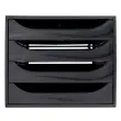 ECOBOX Caisson 4 tiroirs - Noir - EXACOMPTA