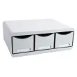 TOOLBOX MAXI 3 tiroirs - Gris lumi&egrave;re - EXACOMPTA 