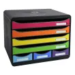 STORE-BOX MINI 7 tiroirs - Noir/arlequin - EXACOMPTA 