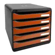 BIG-BOX PLUS - Noir/tangerine glossy - EXACOMPTA 