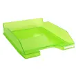 Corbeille &agrave; courrier COMBO MIDI Violet translucide - Vert pomme transparent glossy - EXACOMPTA 