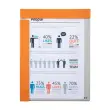 Porte-bloc aimante PVC A4 orange