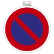 Panneau adhesif Interdi. stationner 30cm