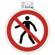 Panneau adh&eacute;sif "Interdit marcher / circuler" - 20cm - EXACOMPTA 