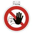 Panneau adhesif acces interdit 20cm