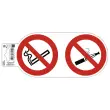 Pann adhesif interdit vapoter/fumer 10cm