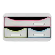 SMALL-BOX MINI 3 tiroirs blanc/arlequin/ - Exacompta