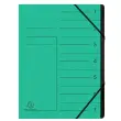 Trieur agraf&eacute; 7 compartiments int&eacute;rieur noir - Vert - Exacompta 