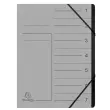 Trieur agraf&eacute; 7 compartiments int&eacute;rieur noir - Gris - Exacompta 
