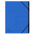 Trieur agraf&eacute; 7 compartiments int&eacute;rieur noir - Bleu - Exacompta 