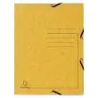 Chemise à élastique 3 rabats A4 en carte lustrée 355 g/m² - Jaune - Exacompta
