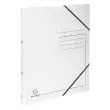 Classeur à élastique 2 anneaux 15 mm A4 en carte lustrée 355 g/m² - Blanc - Exacompta