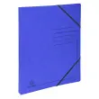 Classeur à élastique 2 anneaux 15 mm A4 en carte lustrée 355 g/m² - Bleu - Exacompta