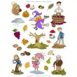 Gommettes th&eacute;matiques L&rsquo;Automne 3 feuilles - Apli 