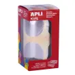 Rouleau gommettes rondes &Oslash; 45 mm argent - Apli 